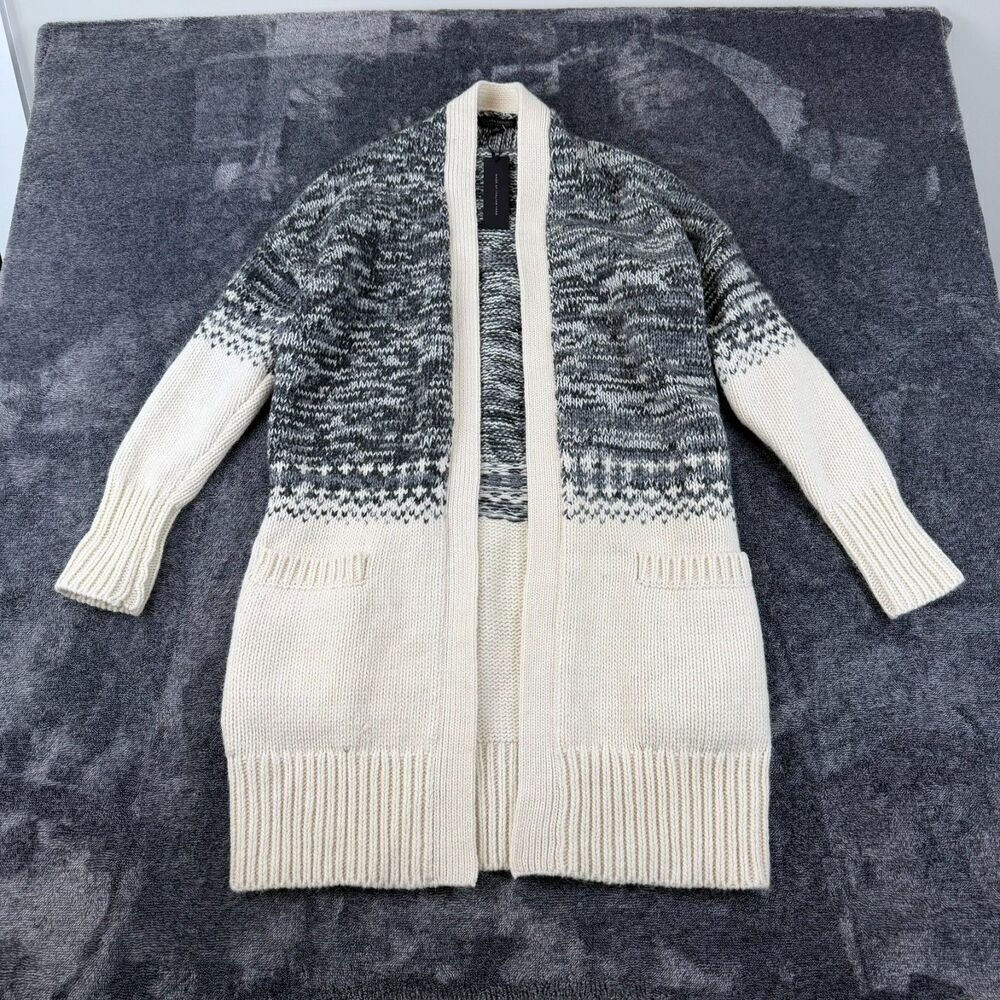 Banana Republic Chunky Knit Wool Alpaca Cardigan Long Italian Yarn S NWT